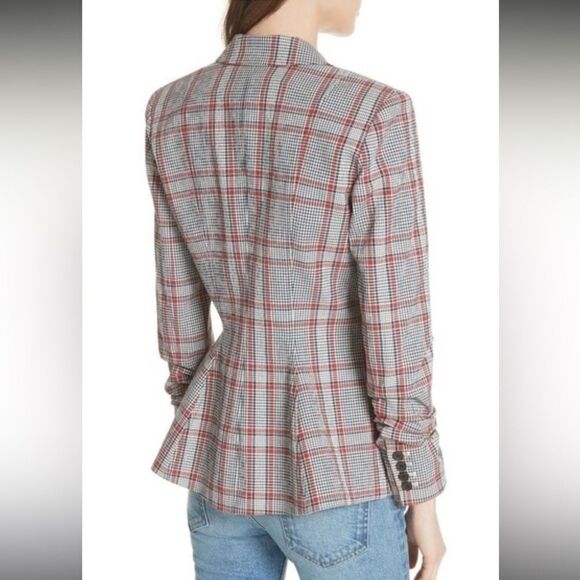 NWT VERONICA BEARD Caldwell Dickey Jacket Size 6 Red/Gray - Picture 7 of 16